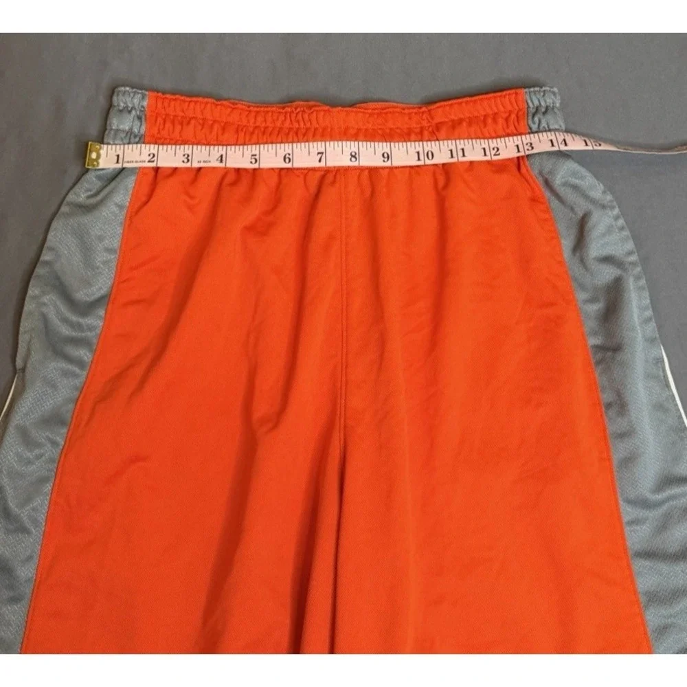 Nike Shorts Mens Size Medium Orange Basketball‎ Drawstring Pockets Lightweight